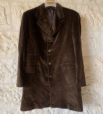 Lorenzo Guazzini 100% pure cotton velvet classic Italian top over coat 42R 42L