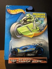 Hot Wheels Thunder Cycles BIFUSION TRACK ACES Blue With Flames