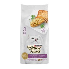 Dry Cat Food Chicken and Turkey Recipe for Indoor Cats 3 lb Bag