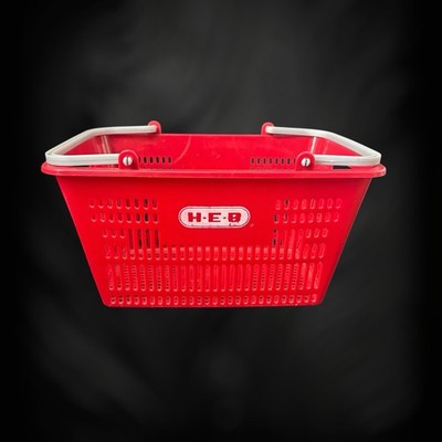HEB Toy Hand Basket Red Kids Shopping 11  x8 x5.5 