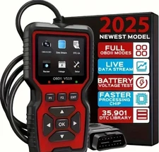 Professional OBD2 V519 Scanner - 2025 Upgraded OBDII + CAN Code Reader