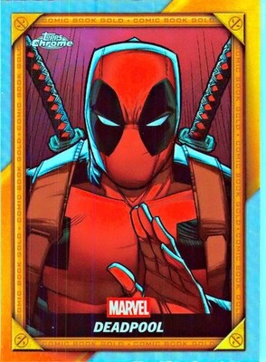 2025 Topps Chrome Marvel Deadpool #CB-3 Deadpool Comic Book Gold