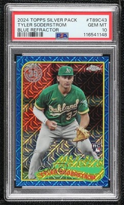 2024 Series 1 Blue Refractor /150 Tyler Soderstrom PSA 10 GEM MT Rookie RC 0e3u