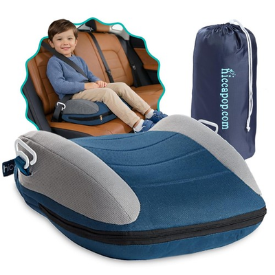 #ad Inflatable Booster Car Seat Portable Toddler Kids Travel Navy Blue HP Uberboost $59.99
