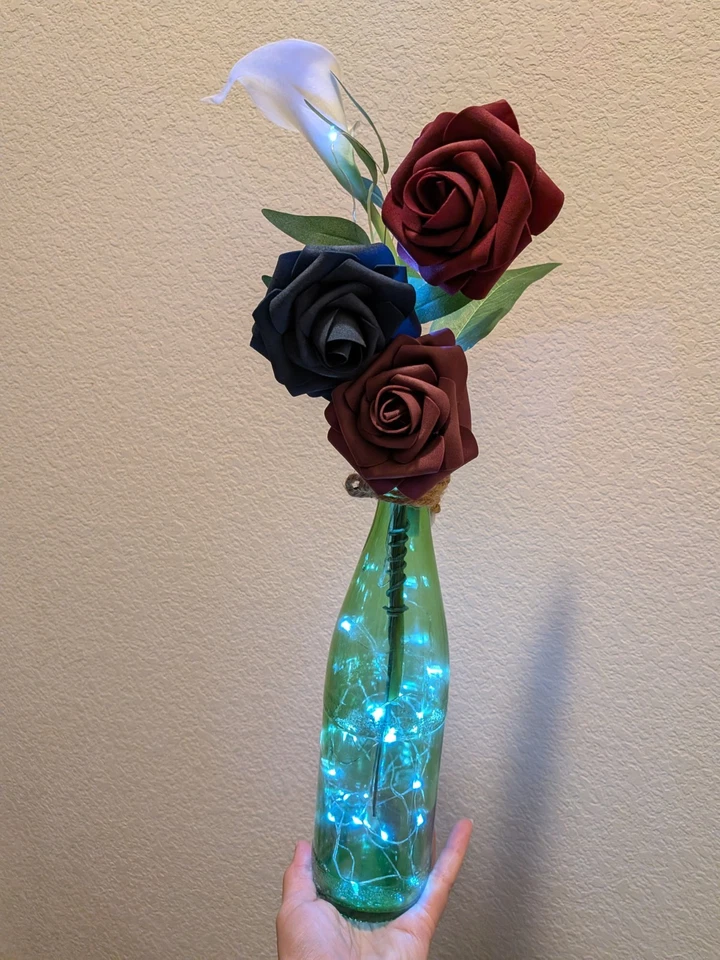 Bridal Bouquet and matching venue decorations - Maroon, Navy, Plum - Image 4 of 4