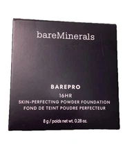 BareMinerals BarePro 16Hr Skin-Perfecting Powder Foundation Deep 50 Warm 8g New