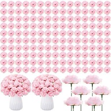 400 Pcs Flowers Long Stem Artificial Rose Bulk, 3.2 Inches Silk Rose Head Flo...