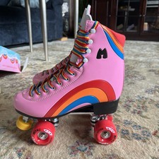 Moxi Rainbow Rider Women's Roller Skates Pink Size 10 Stylish Quad Skating Bold