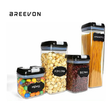 7PC Airtight Food Storage Container Set Clear Kitchen Pantry Cereal Boxes