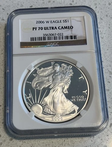 2006 W Proof $1 American Silver Eagle Dollar NGC PF70 Ultra Cameo