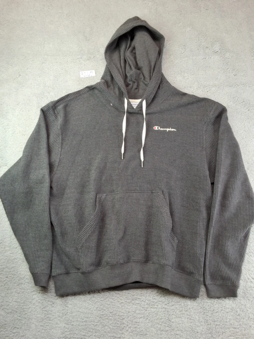 VETEMENTS Maglione Champion adulto grande grigio pullover felpa con cappuccio misto cotone sensazione rialzata