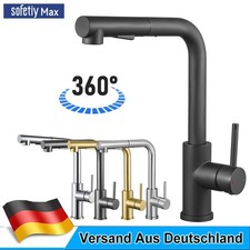 Küchenarmatur Wasserhahn Küche Ausziehbar Brause 360° Spültischarmatur Edelstahl
