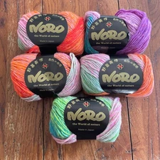 Noro Kureyon Yarn 100% Wool Color 319 Lot N Aran Weight Lot 5