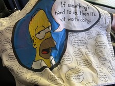 2 The Simpsons Vintage Pillow Cases Homer and Ralph