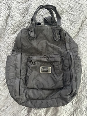 Marc Jacobs Quilted Nylon Knapsack Backpack, M3PE067, Color: Black