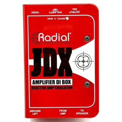 Radial Engineering JDX Amplifier DI Box Reactive Amp Emulation Speaker Sim Red