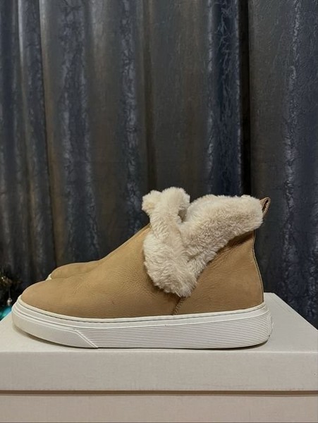 Men Hogan Boots Beige Leather 36