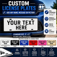 Custom License Plate Personalized Car Tag Add Text Photo Logo Gift Vanity Plate Custom License Plate Personalized Car Tag Add Text Photo Logo Gift Vanity Plate