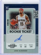 2021-22 Panini Contenders Optic Rookie Ticket Autograph #104 Jose Alvarado