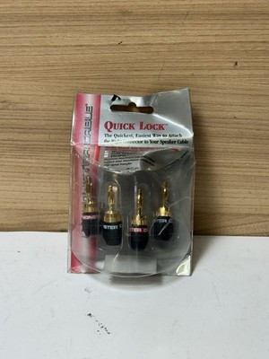 Monster Cable Quick Lock  Banana Connectors NEW OPEN BOX
