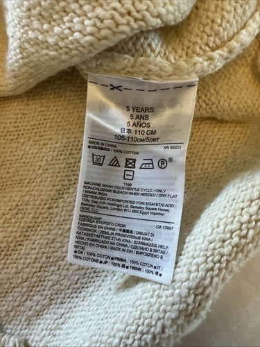 NICE Baby Gap Crewcuts Hooded Sweaters Set Of 2 Cream Navy 5T Kids L Unisex Boys - Picture 7 of 10