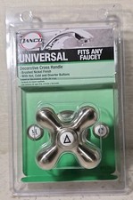 DANCO Decorative Cross Handle 89255 Brushed Nickel Finish, Universal - NEW