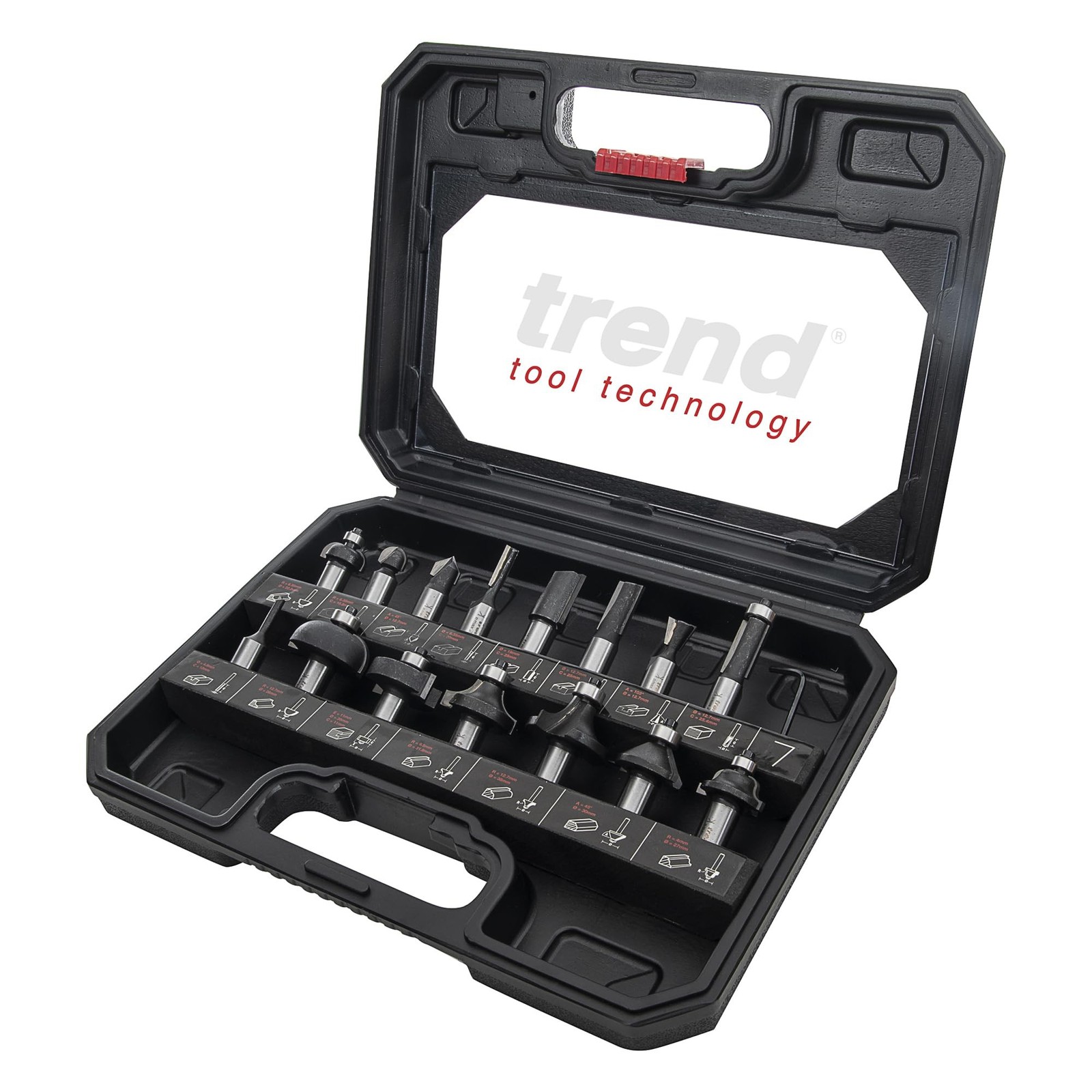 Trend 15 Piece Router Cutter Starter Set, 1/2 Inch Shank, Tungsten Carbide Ti...