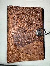 New Oberon Design Leather Book Cover Tree of Life 6.25"×9"