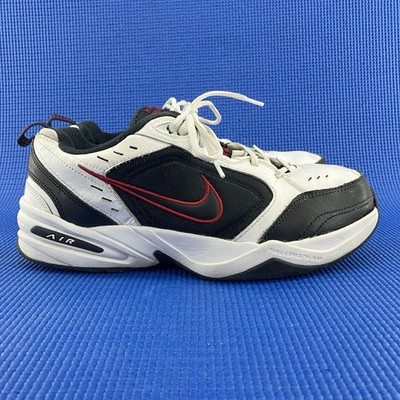 Nike Air Monarch IV Athletic Shoes Men's Size 11 White Black Red 416355-101