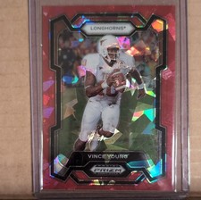 2024 Panini Prizm Draft Picks Red Cracked Ice Vince Young Texas Longhorns #25