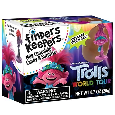 Finders Keepers Milk Chocolate Eggs Trolls, Count 753625234113