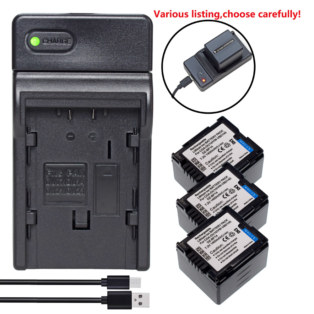 Battery or USB Charger for HITACHI DZ-BP14S DZ-BP7S DZ-BP21SJ CGA