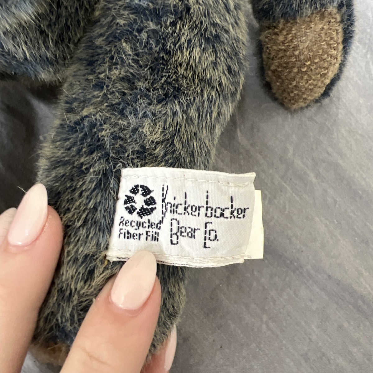Knickerbocker Jointed Blue Beige Bear 12