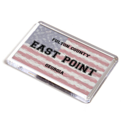 KÜHLSCHRANKMAGNET - East Point - Fulton, Georgia - USA Flagge