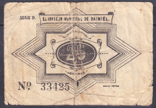 Billet Coldstream 25 Centimes 1937 - Serie D -consejo Municipal De Coldstream - Photo 2 sur 2