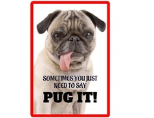 Funny Fawn Pug Dog Pug It  Refrigerator / Tool Box Magnet Gift Card Insert