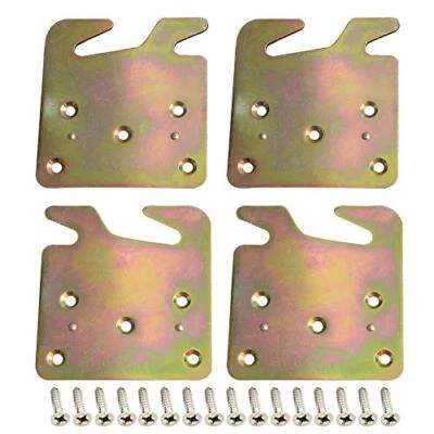 appacare 4PCS Heavy Duty Wood Bed Rail Hook Plates for Headboard and