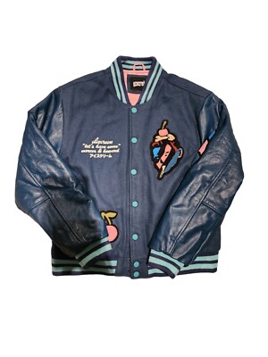 Billionaire Boys Club IceCream mens L varsity bomber jacket coat wool leather