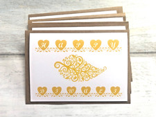 Happy Diwali Greeting Cards Pack of 4 Blank Inside Size A6