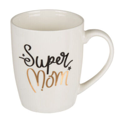 NEU SUPER MOM KAFFEE TEE HEISSGETRÄNKE TASSE TASSE KÜCHE PORZELLAN MÜTTER TAG WEIHNACHTSGESCHENK