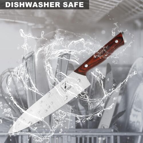16 PCS Japanese Kitchen Knife Set Ultra Sharp Stainless Steel with Sharpener - Picture 4 of 6