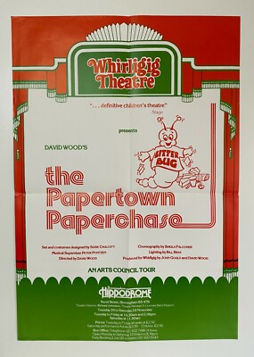 The Papertown Paperchase Birmingham Hippodrome Original Large Poster 1984 - GC