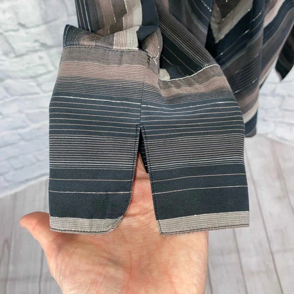 Blusa mujer Quizz gancho elástico rayas delanteras manga larga talla 20  Foto 4 de 4