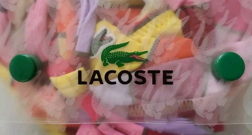 LACOSTE Bikini Swimsuit 2 Piece Halter Neck Size M Striped New With Pouch - Picture 9 of 14