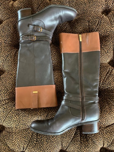 Bandolino Carlotta Blk/Brn Leather Knee 