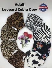 NEW LEOPARD 1 Adult Face Covering Cover Mask 100 Cotton Nose Wire Washable