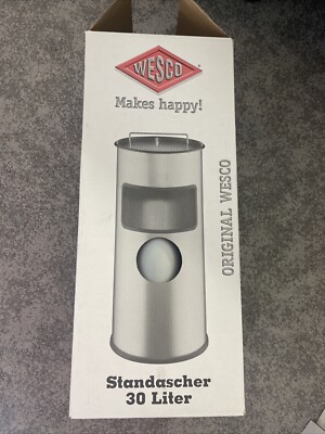 Wesco Trash Can With Ash Tray Bar/restaurant Etc. Great Quality 26/10inch