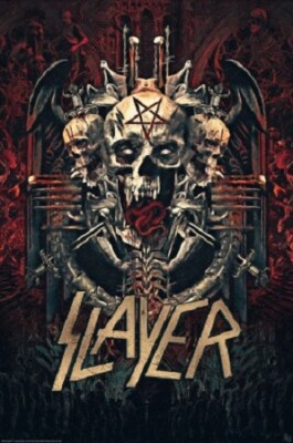 Poster Slayer Skullagram Kerry King Tom Araya Paul Bostaph Gary Holt