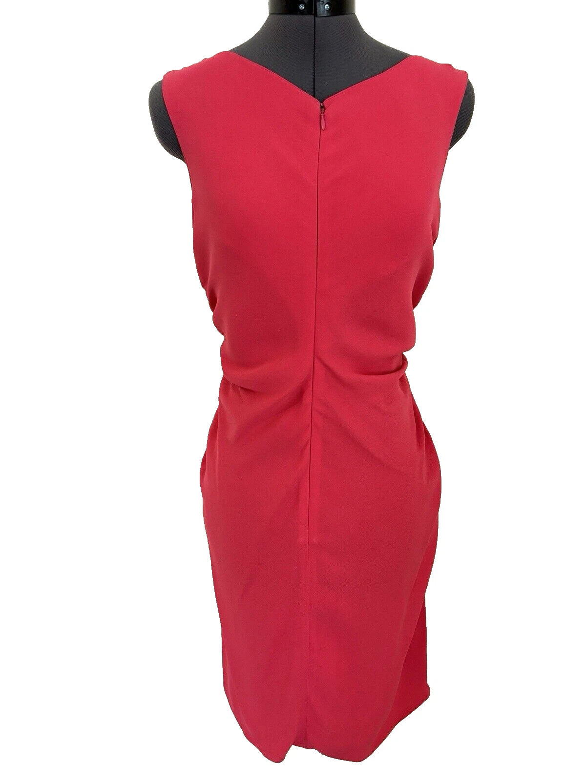 Abito Valentino Boutique fucsia increspato con zip sul davanti 6