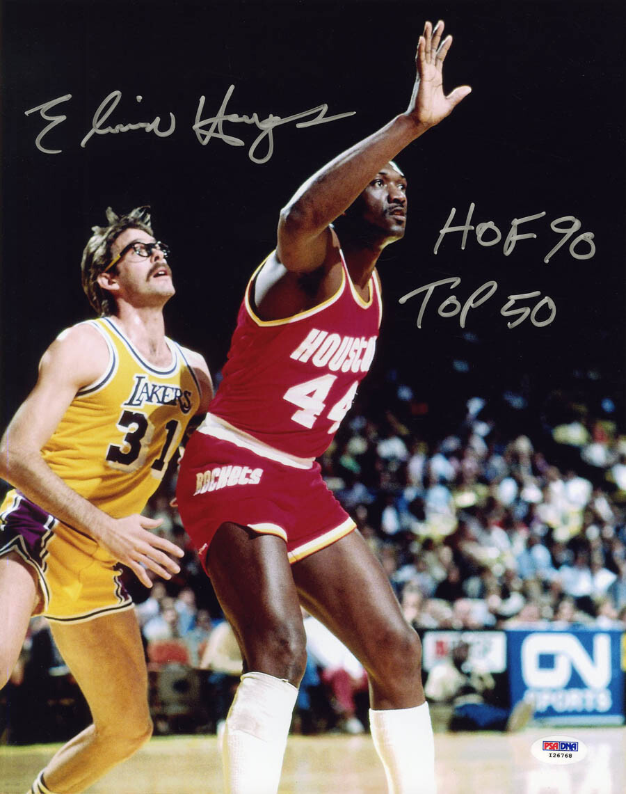 Elvin Hayes Autographed Signed Houston Rockets 11x14 Photo +Top 50 HOF PSA/DNA 